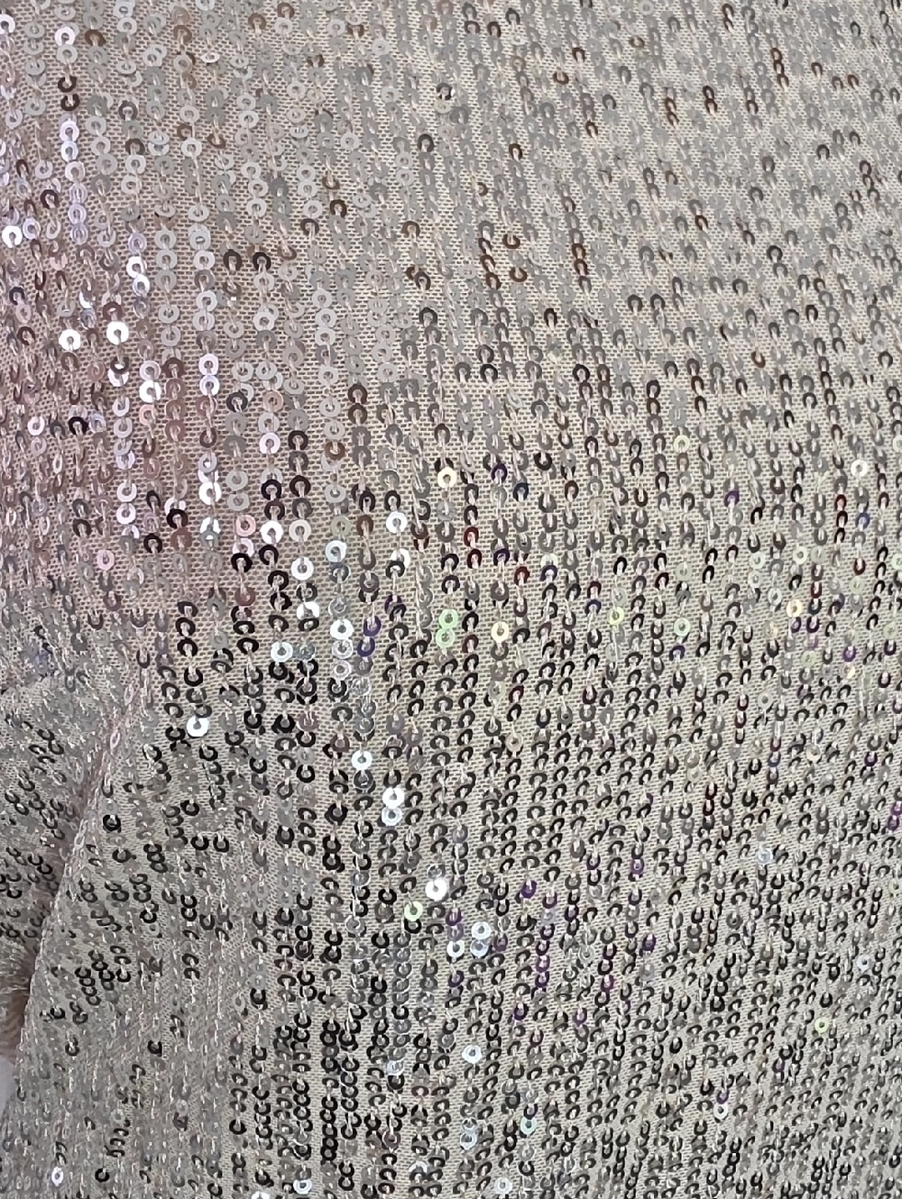 7 for all mankind Sleeveless Sequin Tank Style Mock Neck Bodysuit Silver Size M - Picture 11 of 17